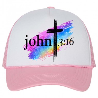 Women's John 3:16 Trucker Cap (Front View)